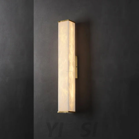 Cuboid Alabaster Wall Sconce - Alabaster, Alabaster Wall Lamp-1-Yiosilamp