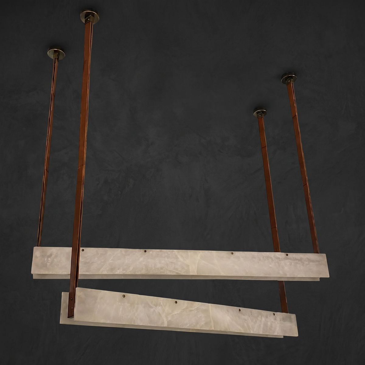 Yiosi Cuoio Linear Leather Pendant Light - Image 2