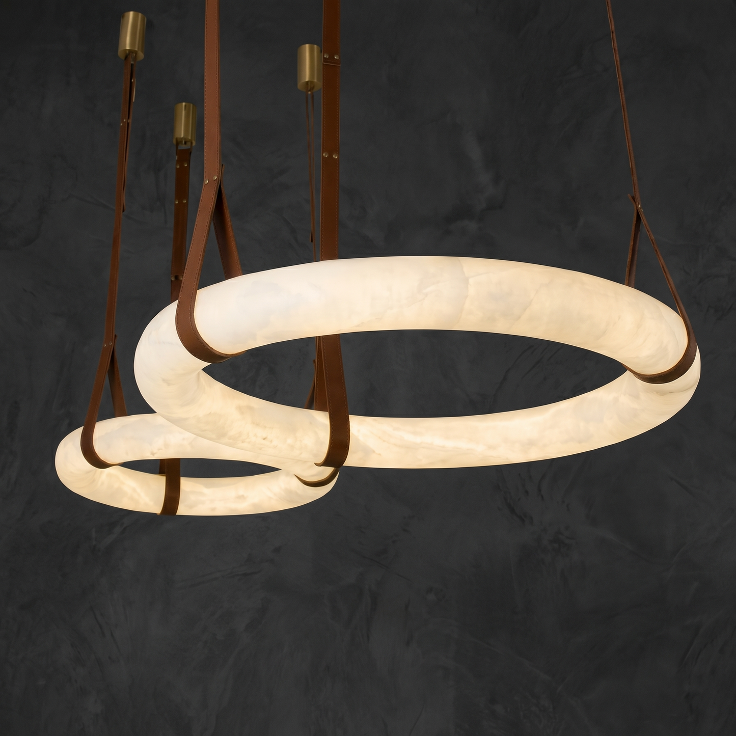 Yiosi Cuoio Ring Leather Pendant Light - Image 1