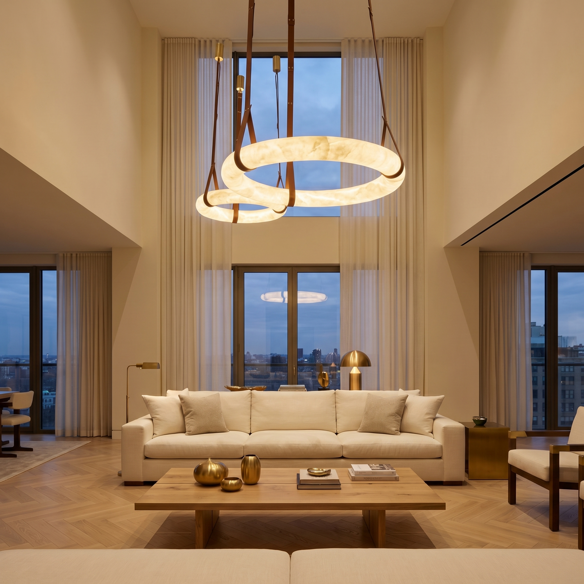 Yiosi Cuoio Ring Leather Pendant Light - Image 3