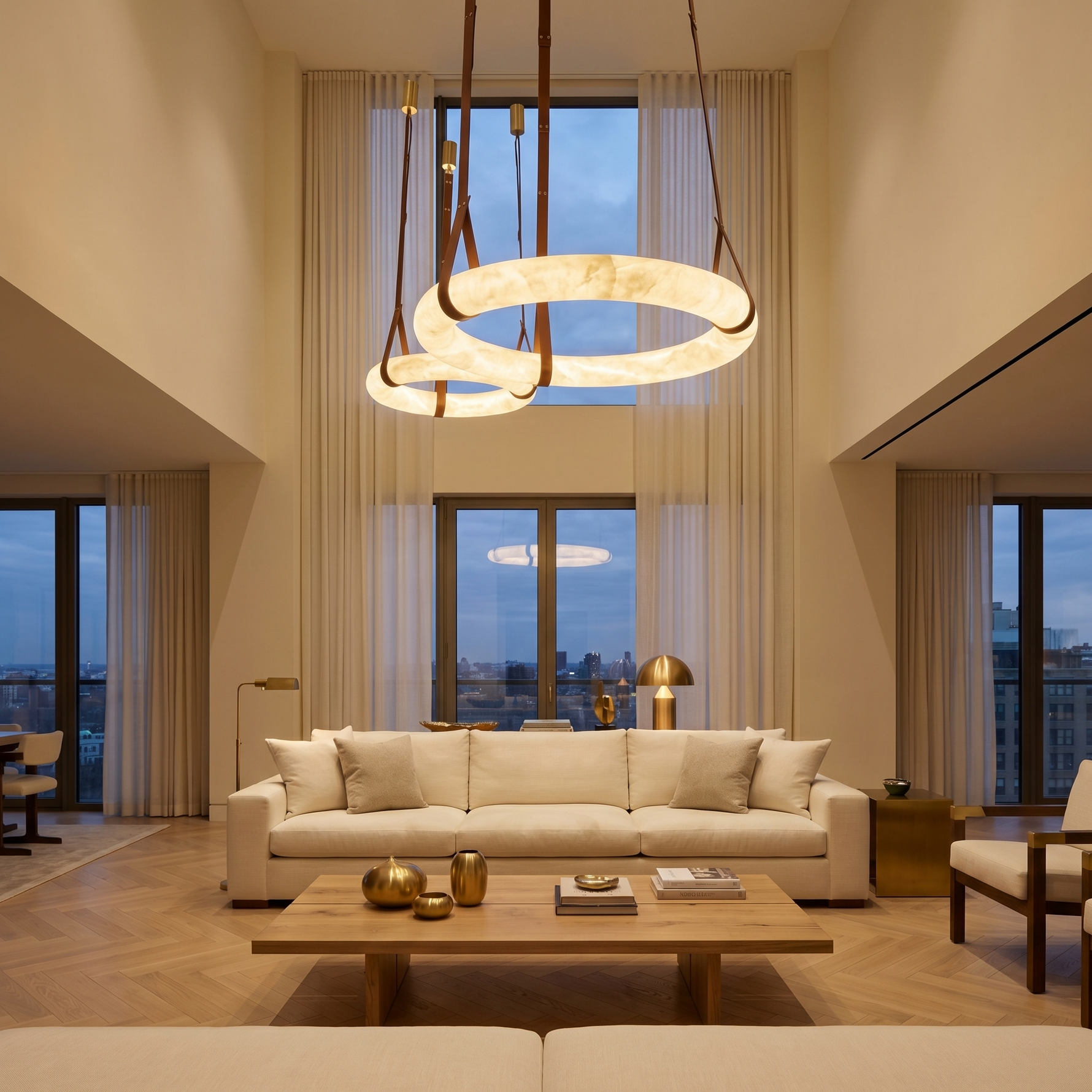 Yiosi Cuoio Ring Leather Pendant Light - Image 3