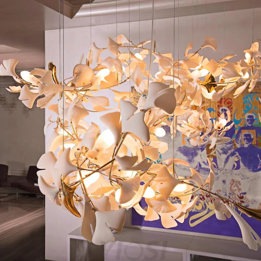 Custom Gingko Chandelier For Living Room Modern Branch