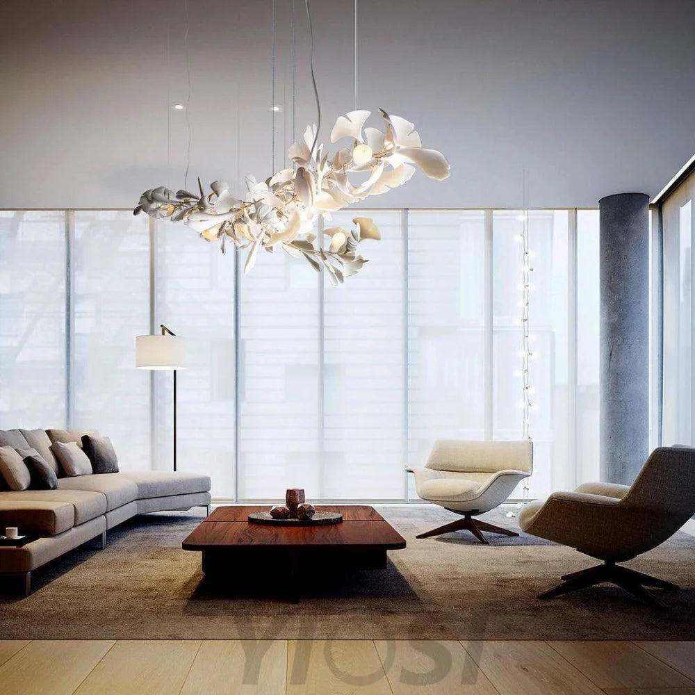 Custom Gingko Chandelier For Living Room Modern Branch