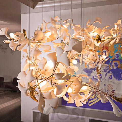 Custom Gingko Chandelier For Living Room Modern Branch