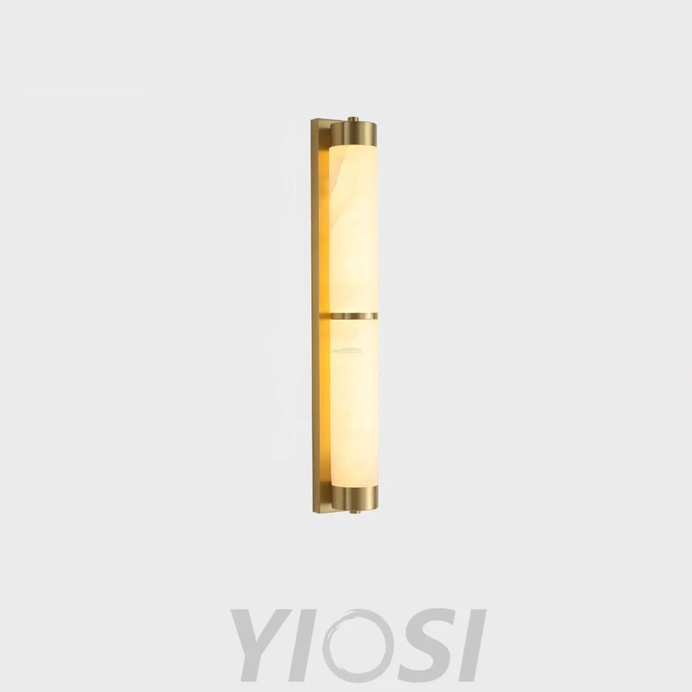 Cylindra Alabaster Brass Wall Sconce - Alabaster, Alabaster Wall Lamp-1-Yiosilamp