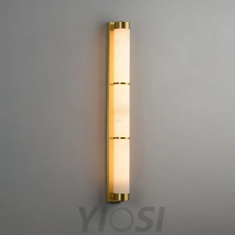 Cylindra Alabaster Brass Wall Sconce - Alabaster, Alabaster Wall Lamp-1-Yiosilamp