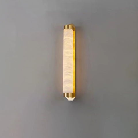 Cylindra Alabaster Brass Wall Sconce - Alabaster, Alabaster Wall Lamp-1-Yiosilamp