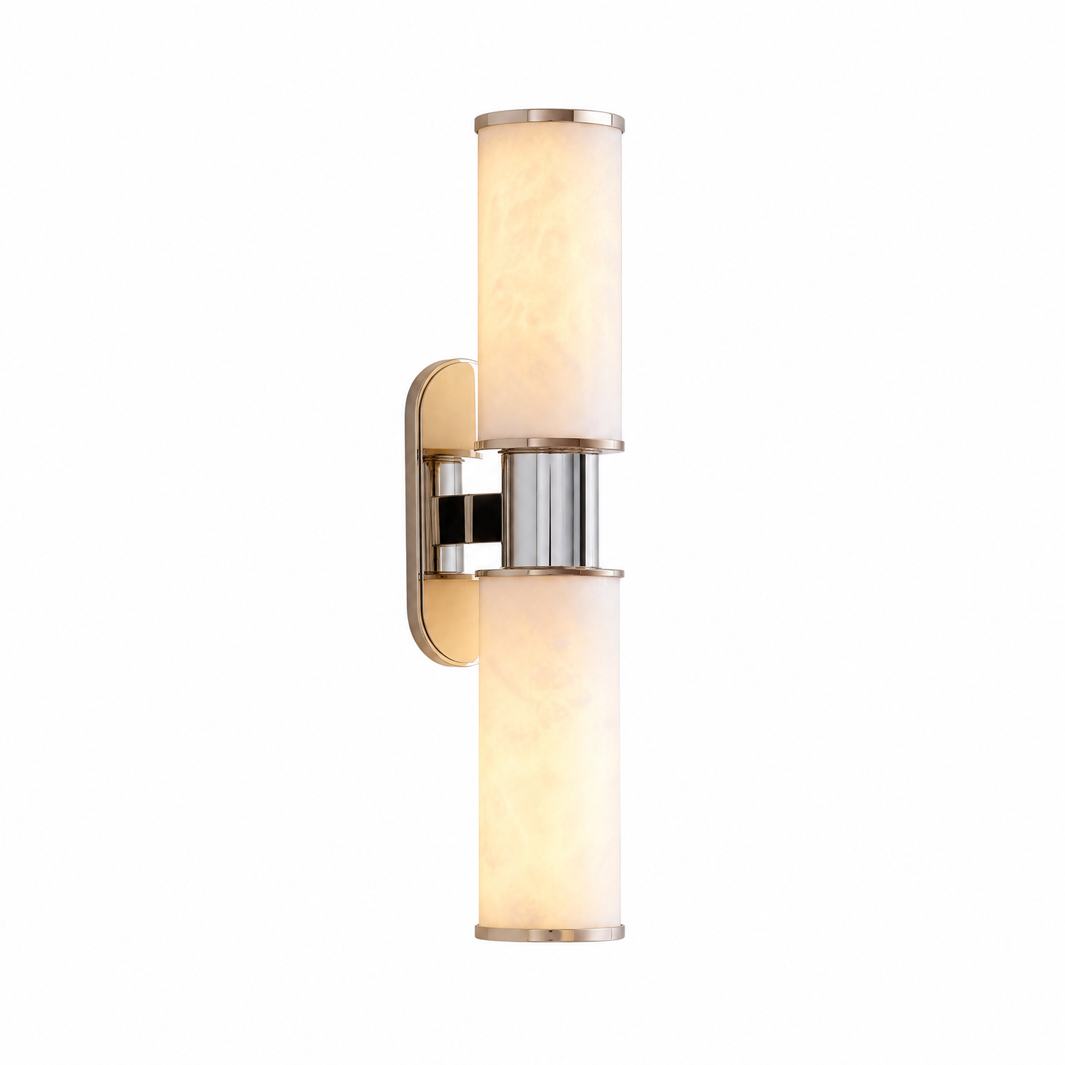 D450 Two-layer Marble Disc Round Pendant - Copper Color