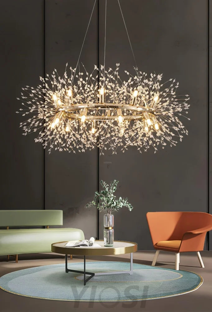 Dandelion Chandelier Bloom - Urchin-1-Yiosilamp