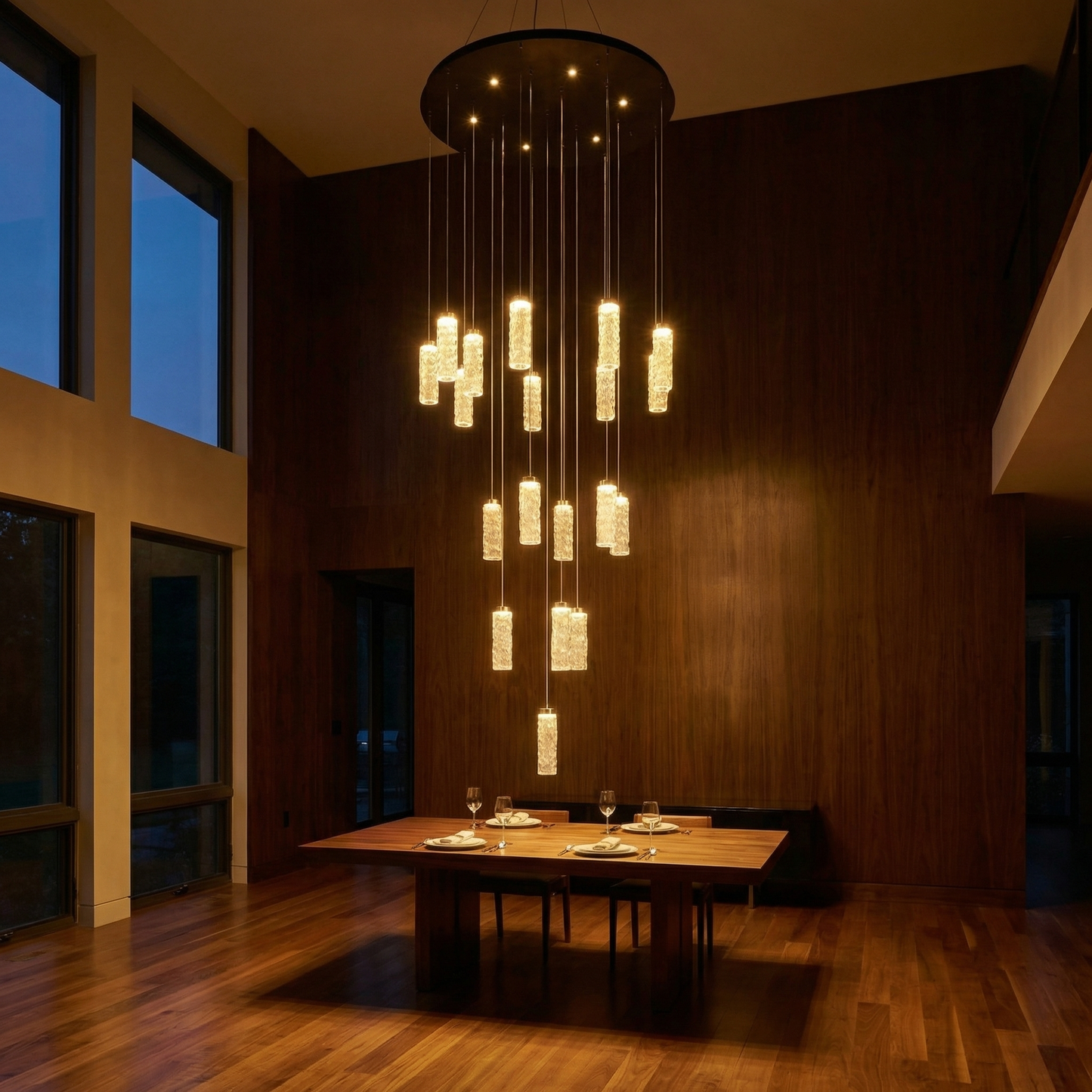 Yiosi Bamboo Rhythm Round Chandelier - Image 2