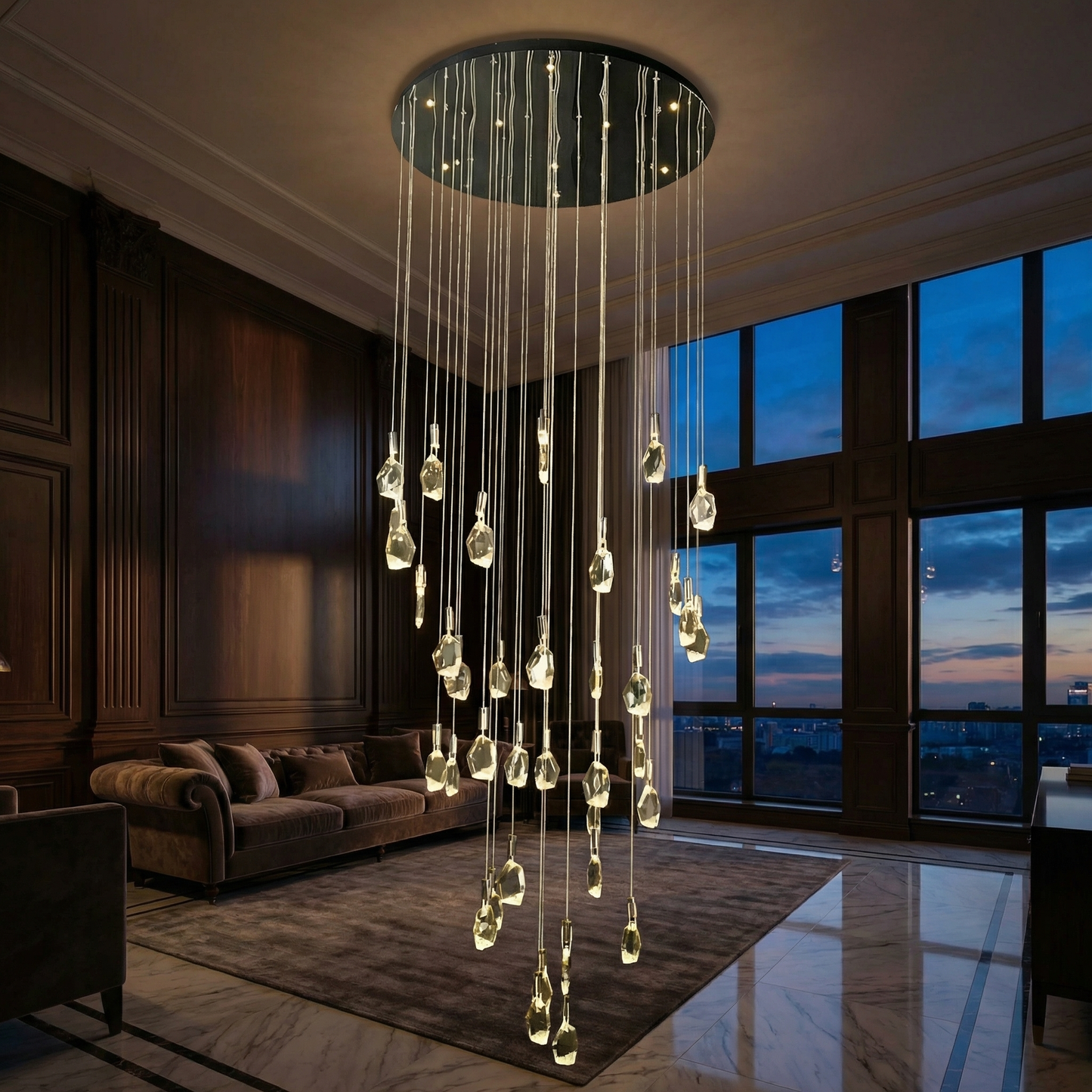 Yiosi Star Chain Grand Crystal Chandelier - Image 2