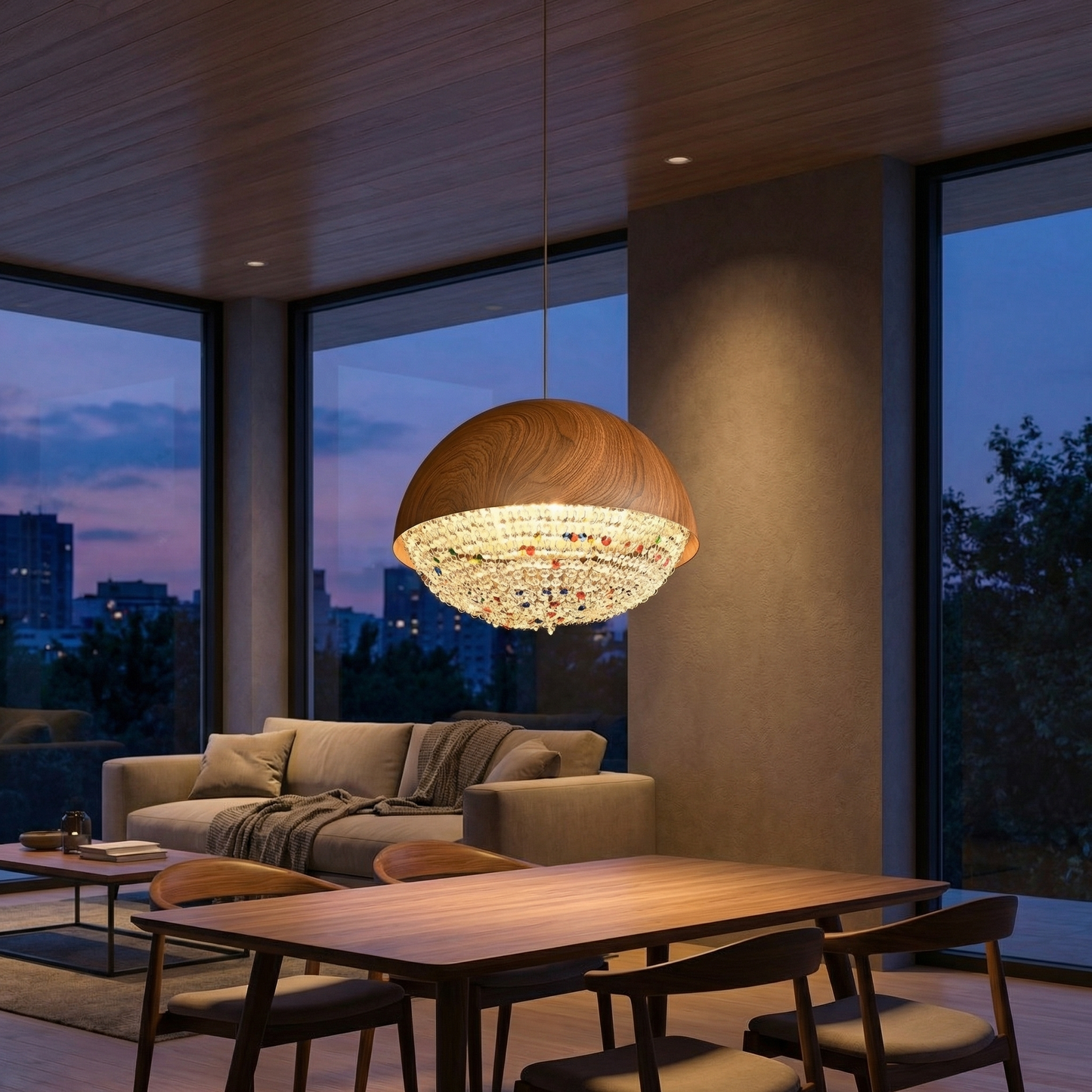 Yiosi Vintage Crystal Dome Pendant - Image 2