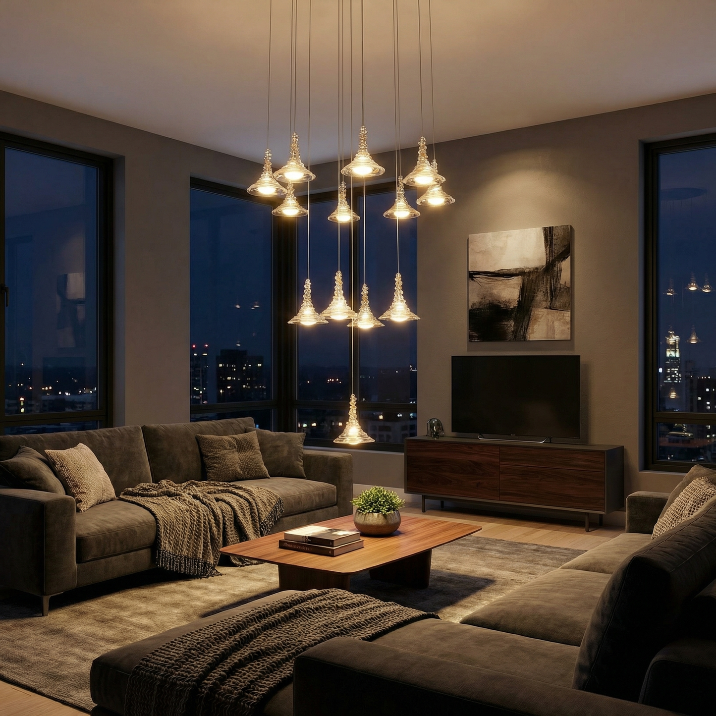 Yiosi Brilliant Light Grand Staircase Chandelier - Image 2