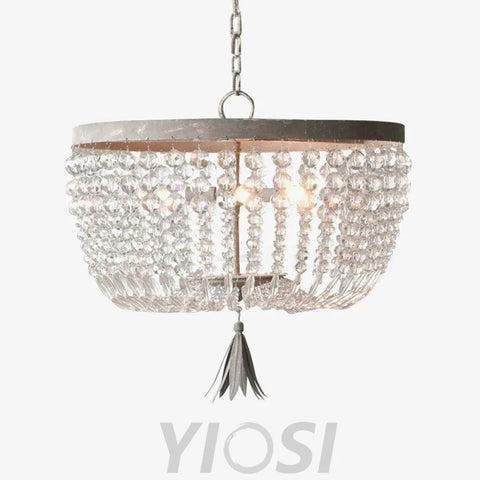 Dauphine Crystal Ceiling Light ∅ 15.7″ - Semi Flush Mounts-1-Yiosilamp