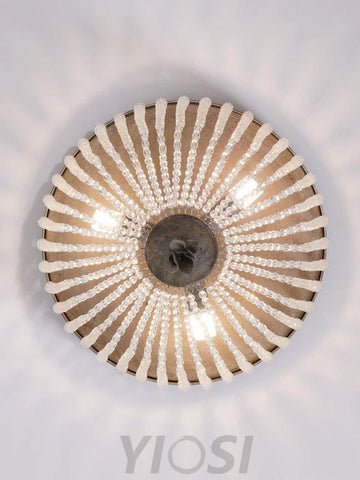 Dauphine Crystal Ceiling Light ∅ 15.7″ - Semi Flush Mounts-1-Yiosilamp