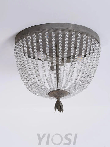 Dauphine Crystal Ceiling Light ∅ 15.7″ - Semi Flush Mounts-1-Yiosilamp