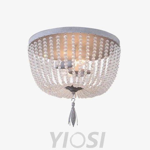 Dauphine Crystal Ceiling Light ∅ 15.7″ - Semi Flush Mounts-1-Yiosilamp