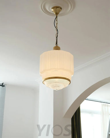 Dean Pendant - Brass & White, Earring-1-Yiosilamp