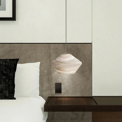 Decorative Alabaster Bedside Pendant Light