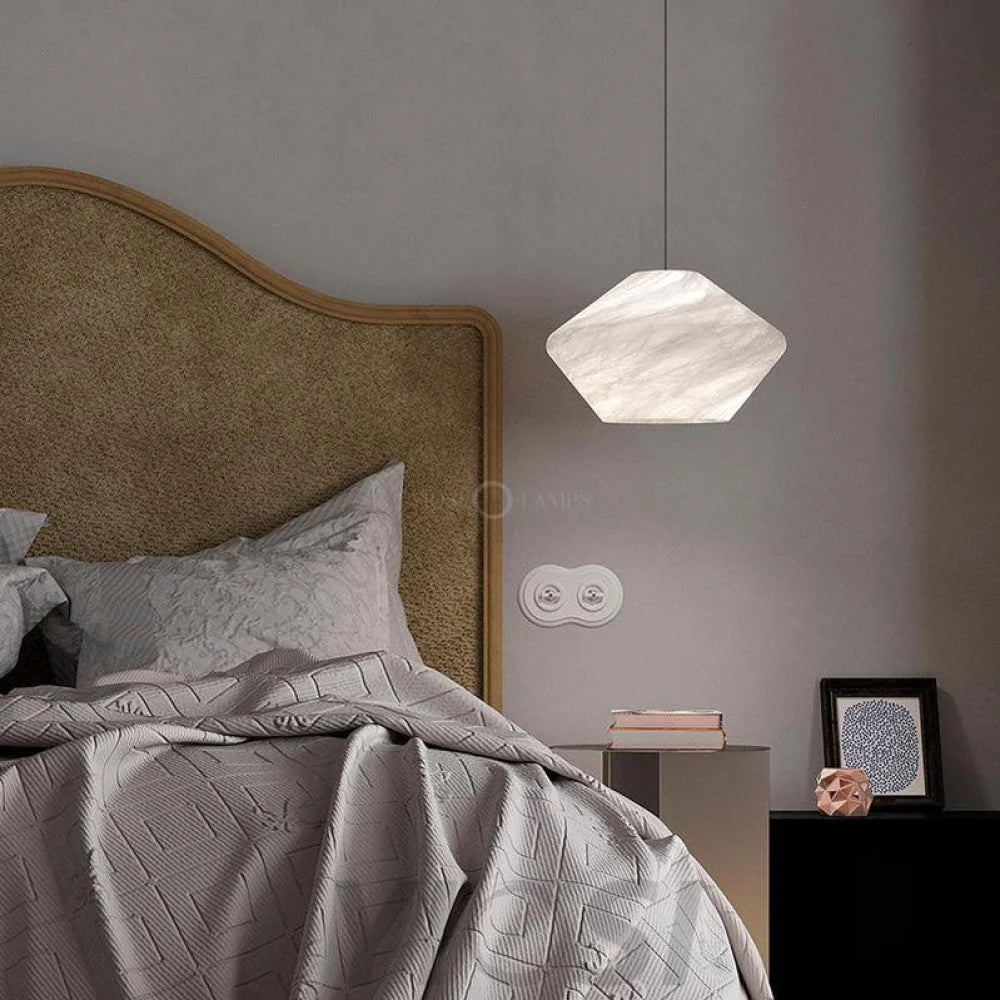 Decorative Alabaster Bedside Pendant Light