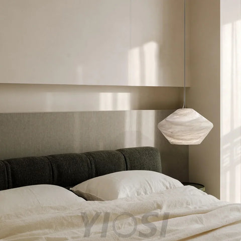 Decorative Alabaster Bedside Pendant Light