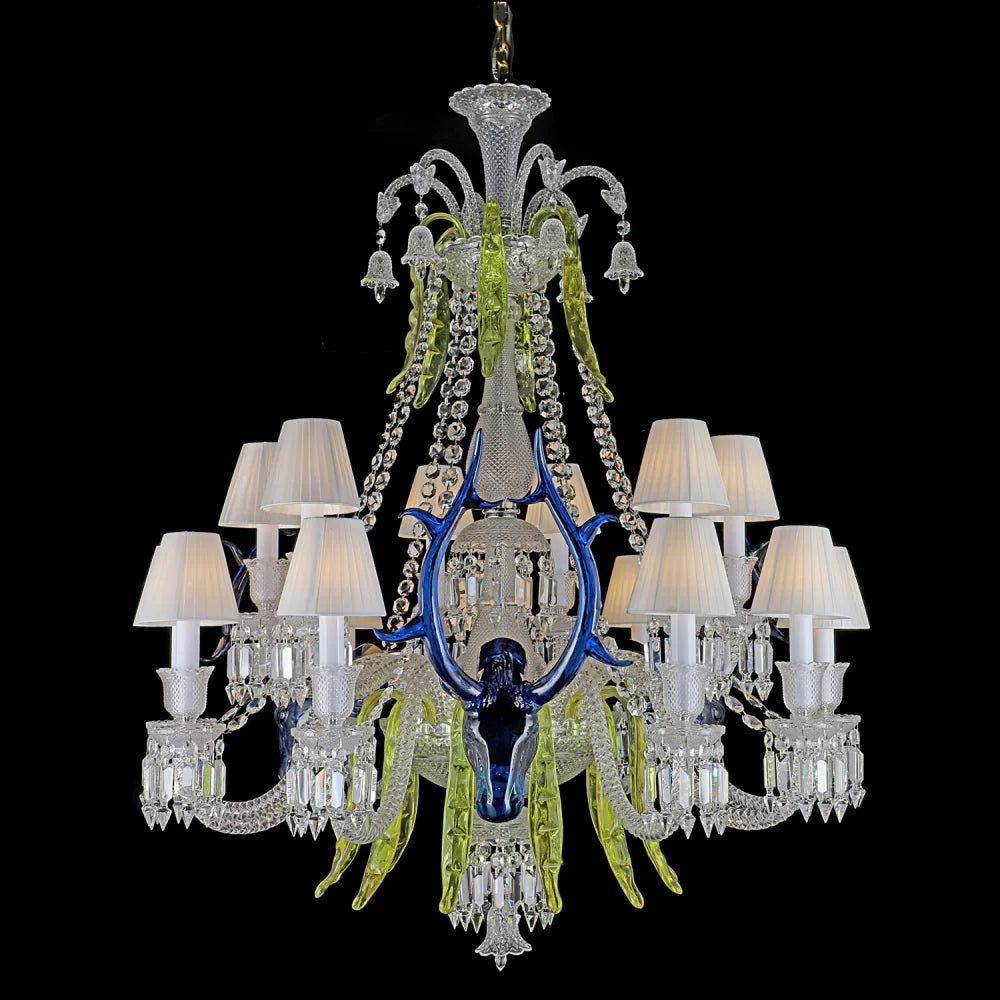 Deers Chandelier Art Deco Vintage Light Fixture