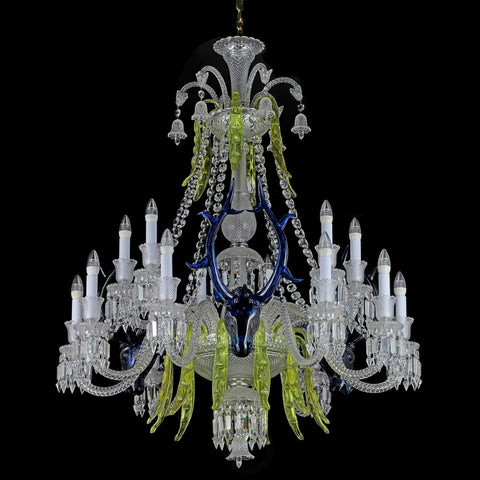 Deers Chandelier Art Deco Vintage Light Fixture