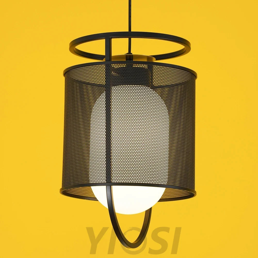 Denglong T Pendant - Metallic Meshwork-1-Yiosilamp