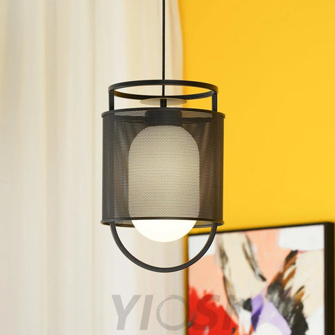 Denglong T Pendant - Metallic Meshwork-1-Yiosilamp