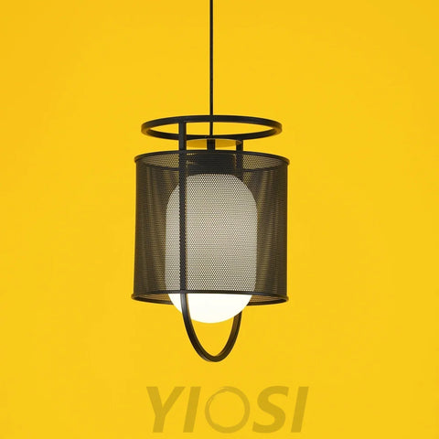 Denglong T Pendant - Metallic Meshwork-1-Yiosilamp