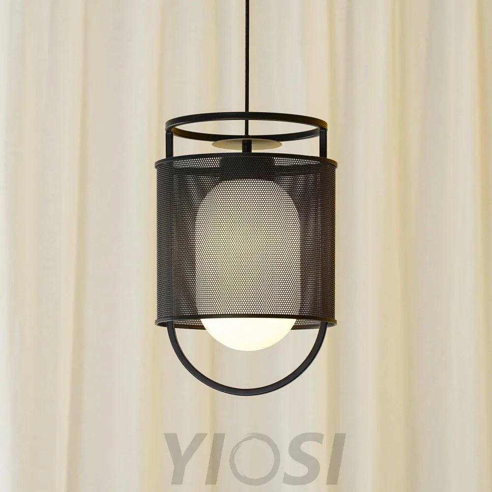Denglong T Pendant - Metallic Meshwork-1-Yiosilamp