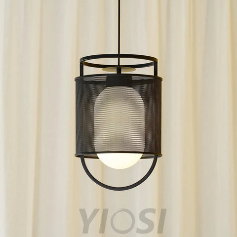 Denglong T Pendant - Metallic Meshwork-1-Yiosilamp