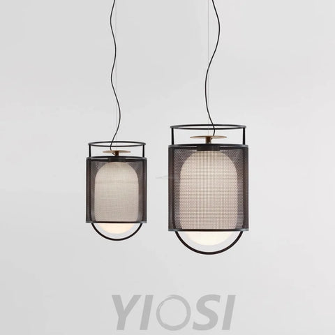 Denglong T Pendant - Metallic Meshwork-1-Yiosilamp