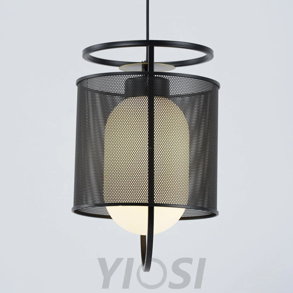 Denglong T Pendant - Metallic Meshwork-1-Yiosilamp