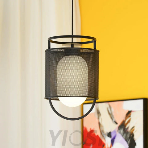 Denglong T Pendant - Metallic Meshwork-1-Yiosilamp