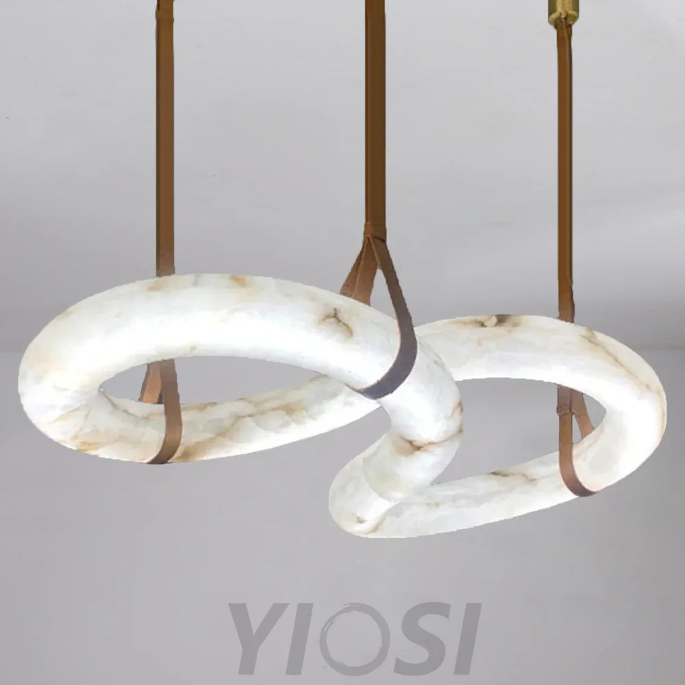 Designer Contemporary Nordic Alabaster Chandelier Chandeliers For Dining Room Stairways Foyer