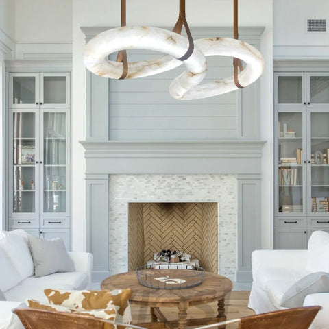 Designer Contemporary Nordic Alabaster Chandelier Chandeliers For Dining Room Stairways Foyer