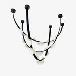 Dew Drops Alabaster LED Chandelier – Black White Warm Light