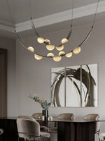 Dew Drops Alabaster LED Chandelier – Black White Warm Light