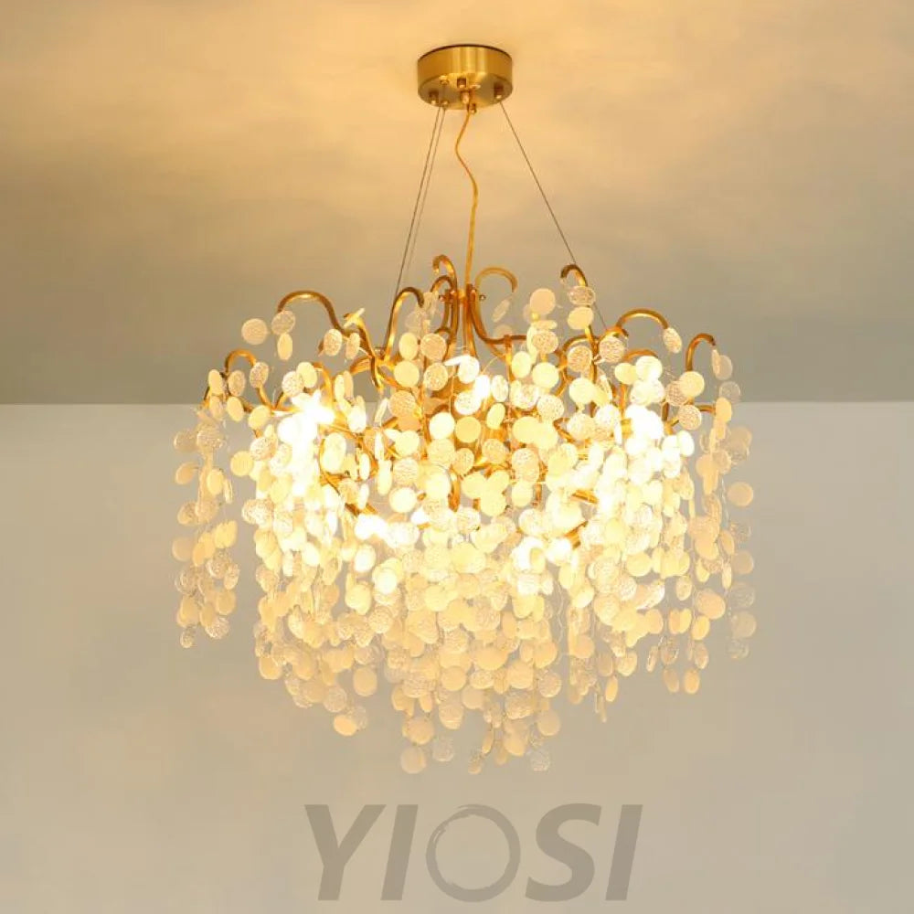 contemporary brass chandelier