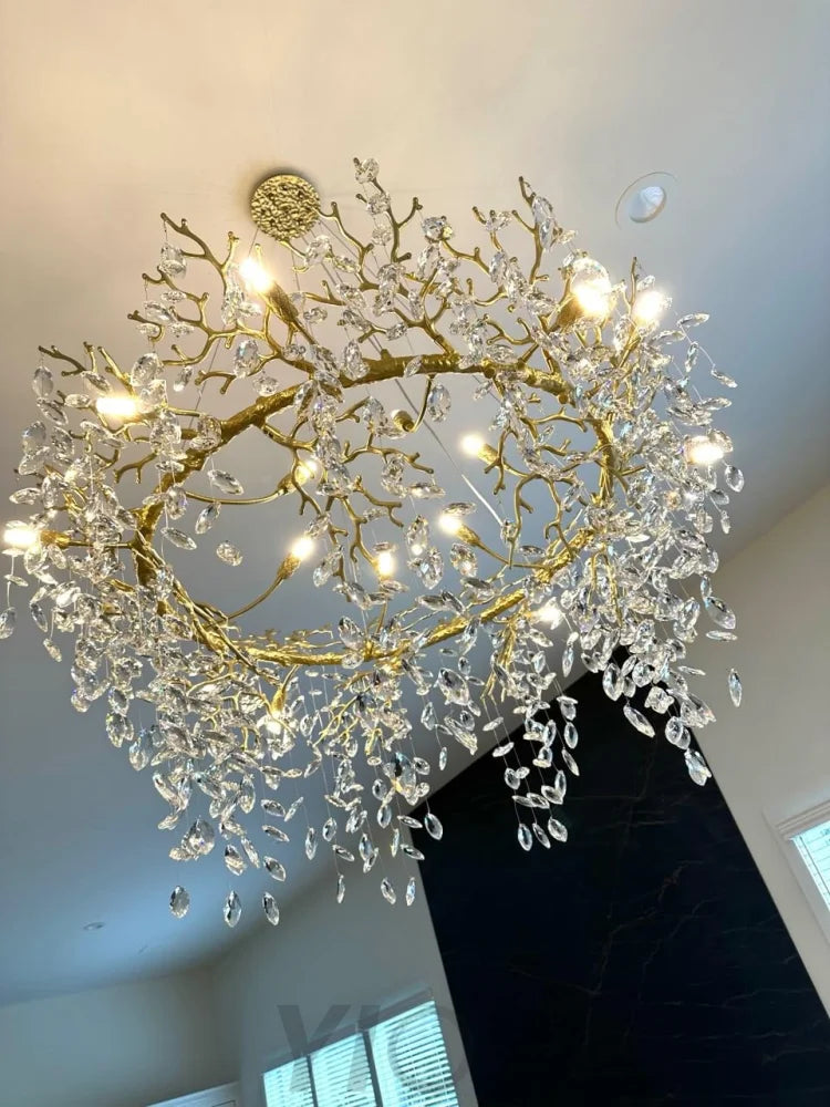 Different size of Round Silver Tree Branche Chandelier| Perfect Decoration for Christmas new wedding home Living