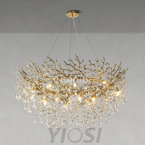 Different size of Round Silver Tree Branche Chandelier| Romantic decoration for your room and lover Chandelier