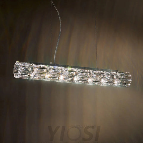 Dining Crystal Linear Pendant Light