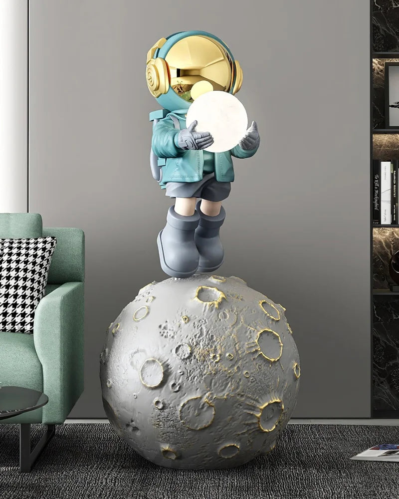 Diver Astronaut Built-in Battery Floor Lamp ∅ 19.6″ - Creature-1-Yiosilamp
