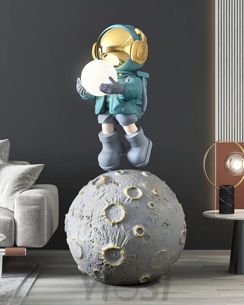 Diver Astronaut Built-in Battery Floor Lamp ∅ 19.6″ - Creature-1-Yiosilamp