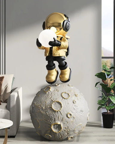 Diver Astronaut Built-in Battery Floor Lamp ∅ 19.6″ - Creature-1-Yiosilamp
