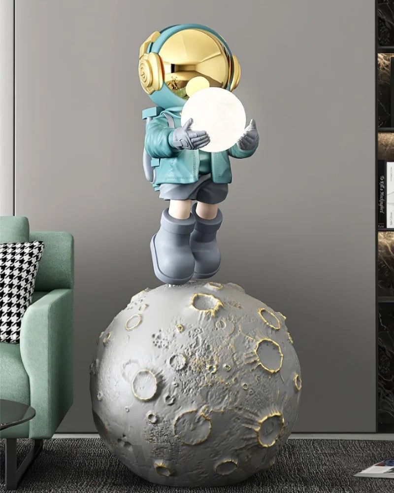 Diver Astronaut Built-in Battery Floor Lamp ∅ 19.6″ - Creature-1-Yiosilamp
