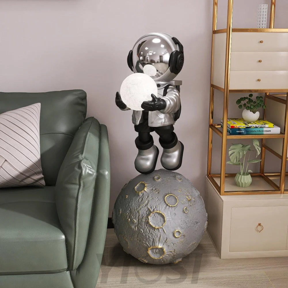 Diver Astronaut Built-in Battery Floor Lamp ∅ 19.6″ - Creature-1-Yiosilamp