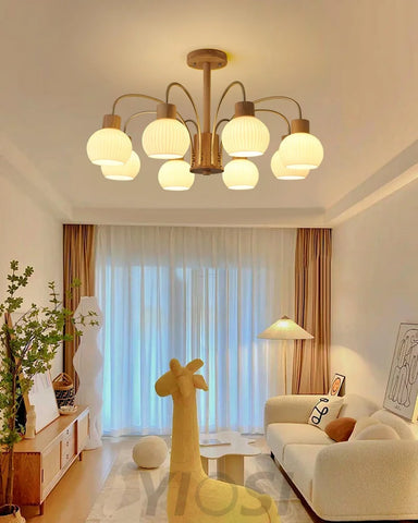 Donnelly Wooden Chandelier with6/8 heads - Yiosilamp