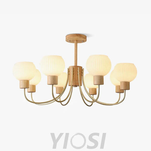 Donnelly Wooden Chandelier with6/8 heads - Yiosilamp